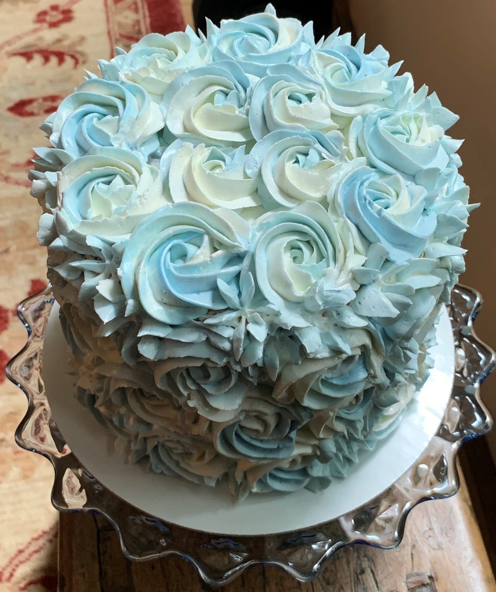 Giant Rosette Layer Cake - Classy Girl Cupcakes